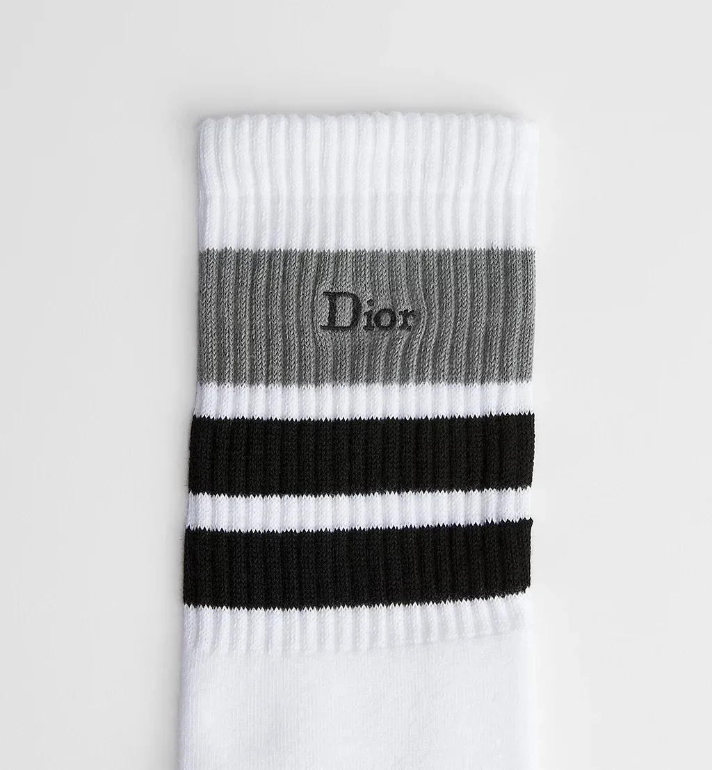Dior Homme Three-Tone Striped Socks