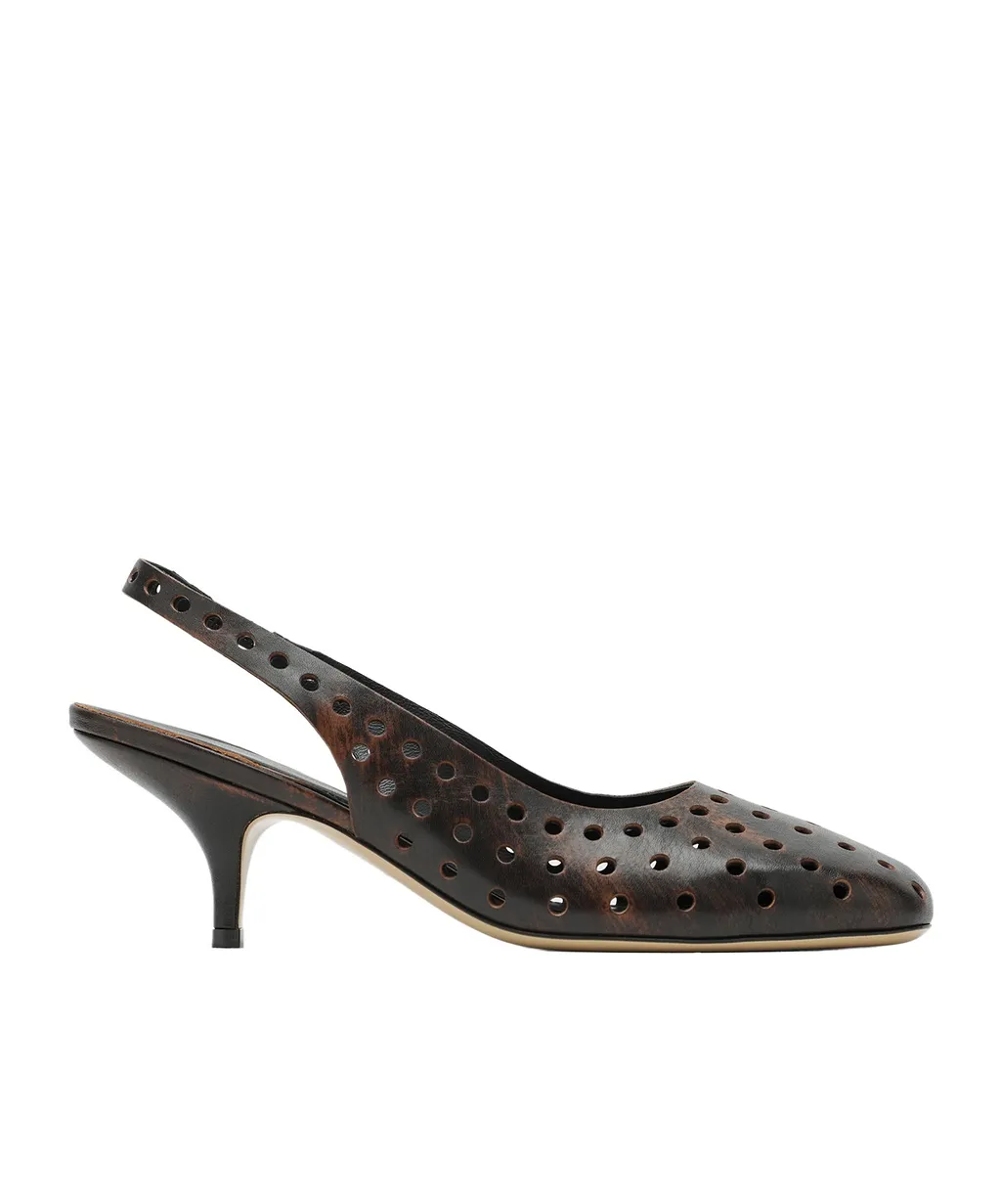 Openwork Slingback Shoes
