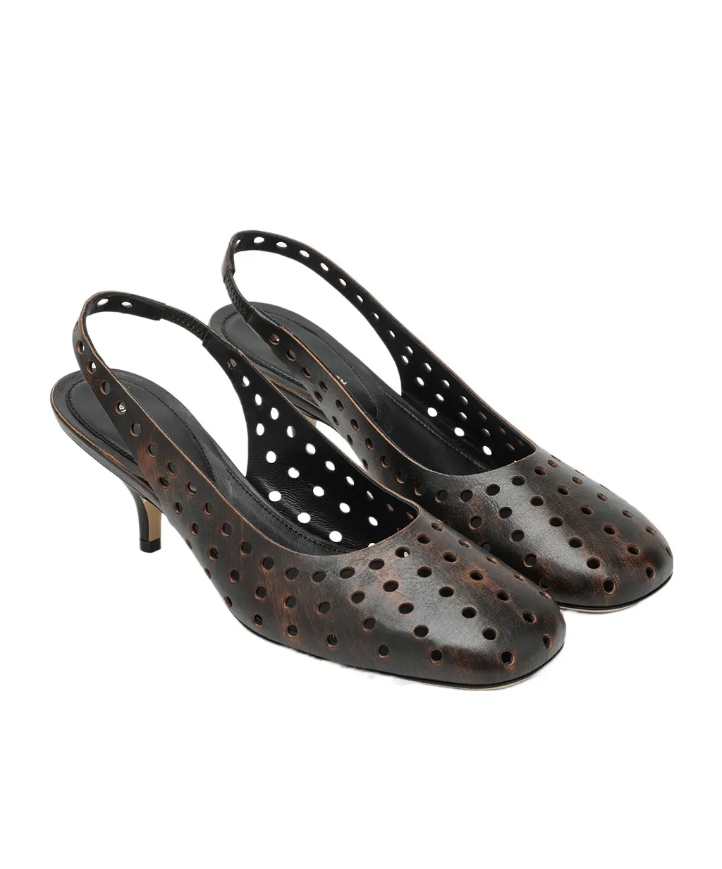 Openwork Slingback Shoes