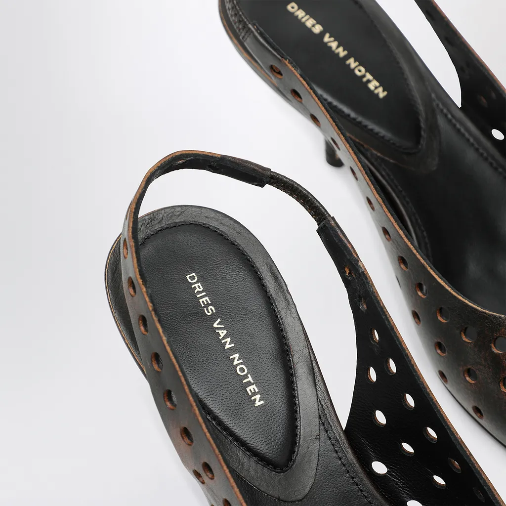 Openwork Slingback Shoes