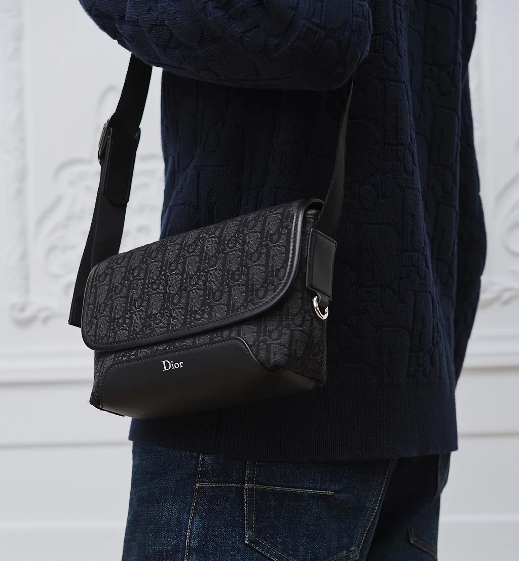 Mini Dior Jett Messenger Bag With Flap