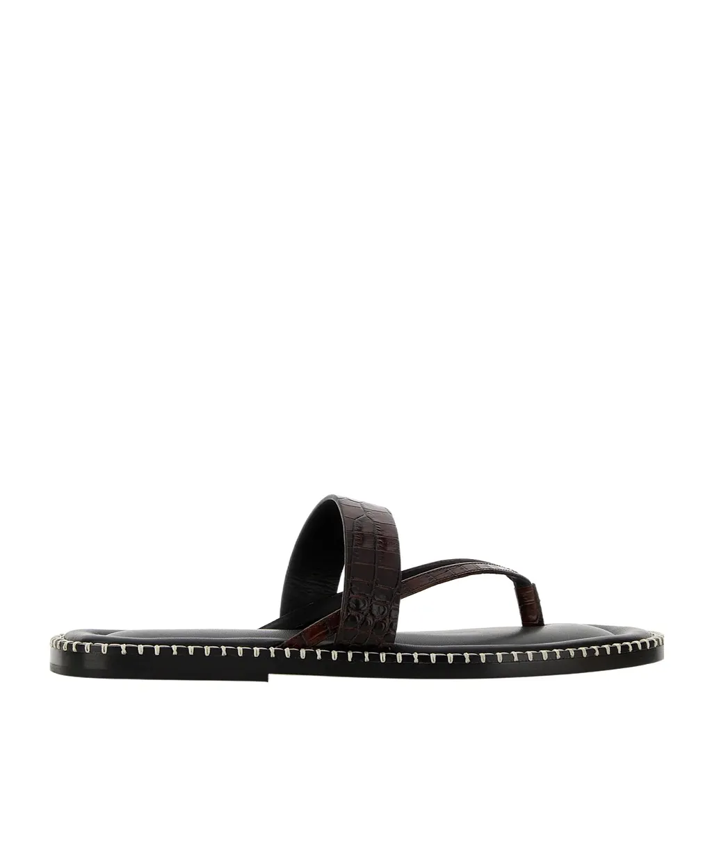 Dries Van Noten Embossed Thong Flip-Flops