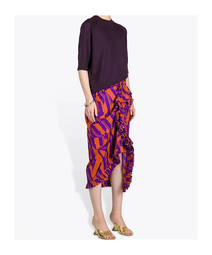 Ruffled Cotton Skirt