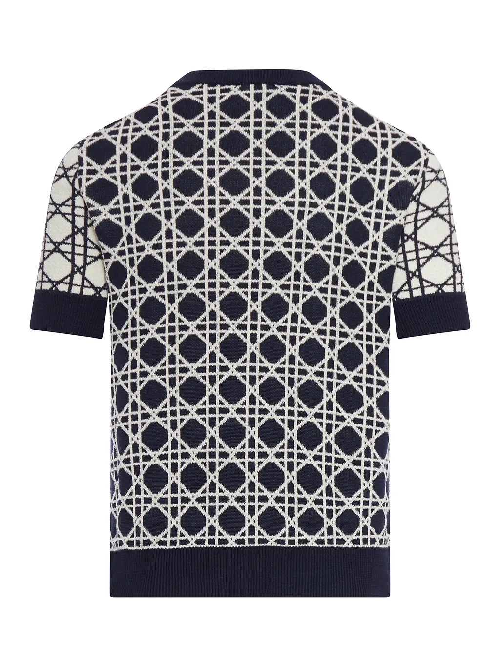 Macrocannage Short-Sleeved Sweater