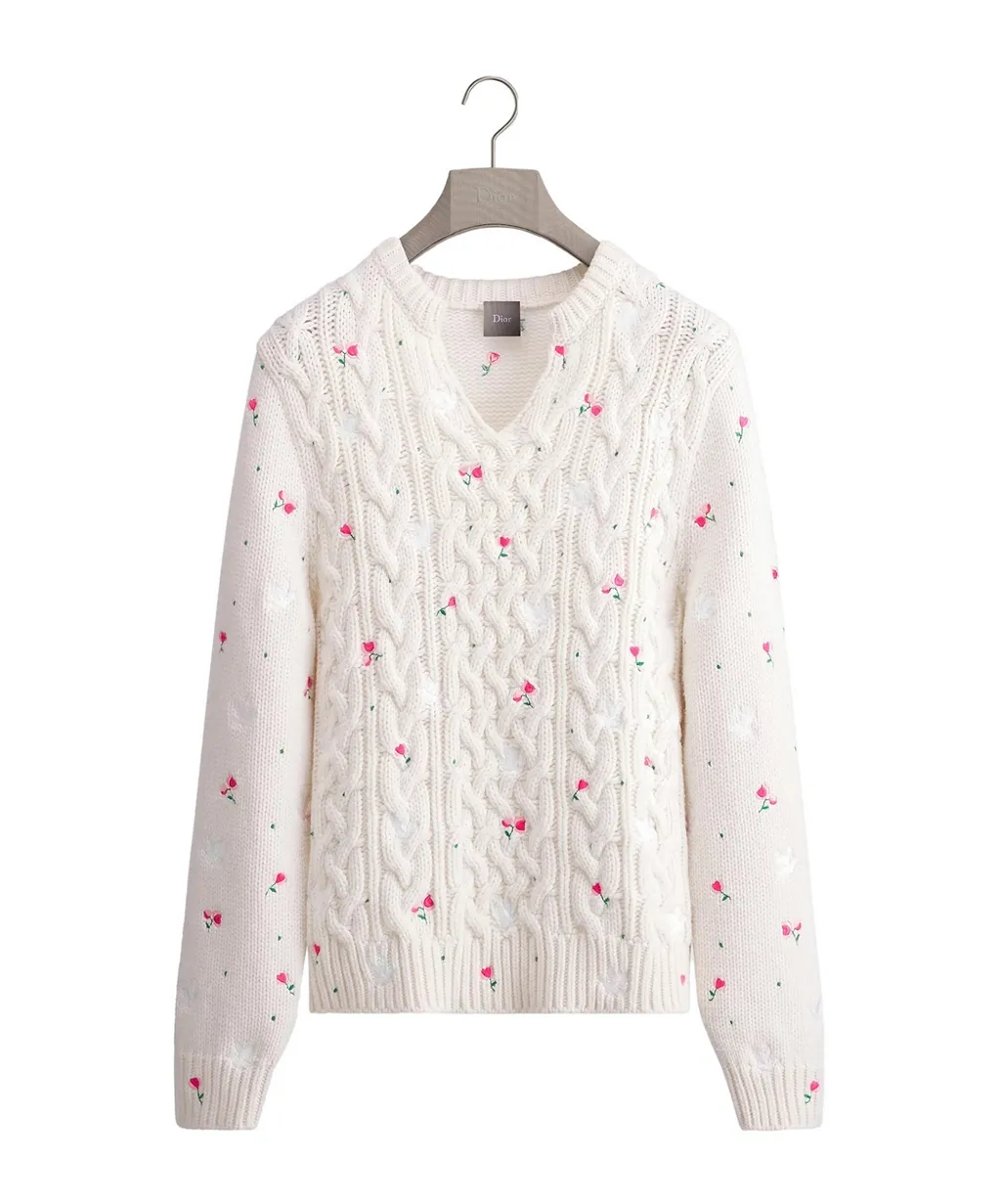 Sweater With Floral Embroidery