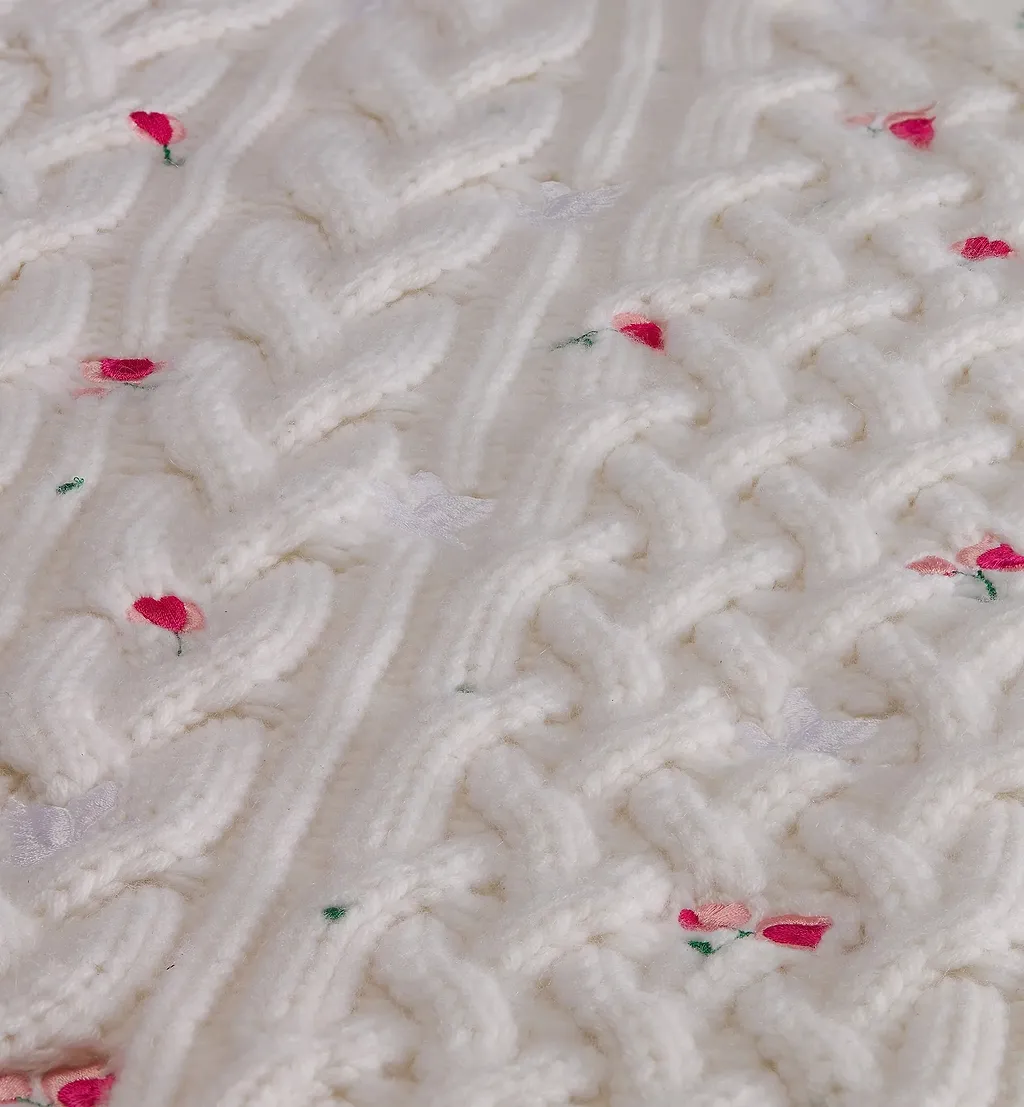 Sweater With Floral Embroidery