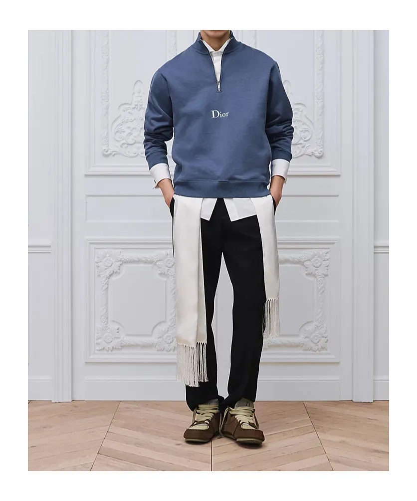 Sweatshirt With Zipped Neckline