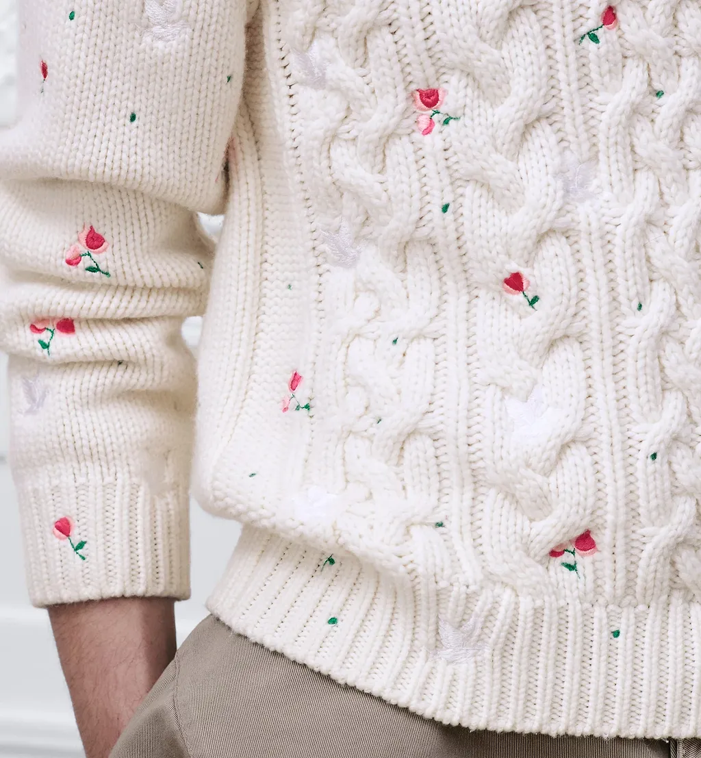 Sweater With Floral Embroidery