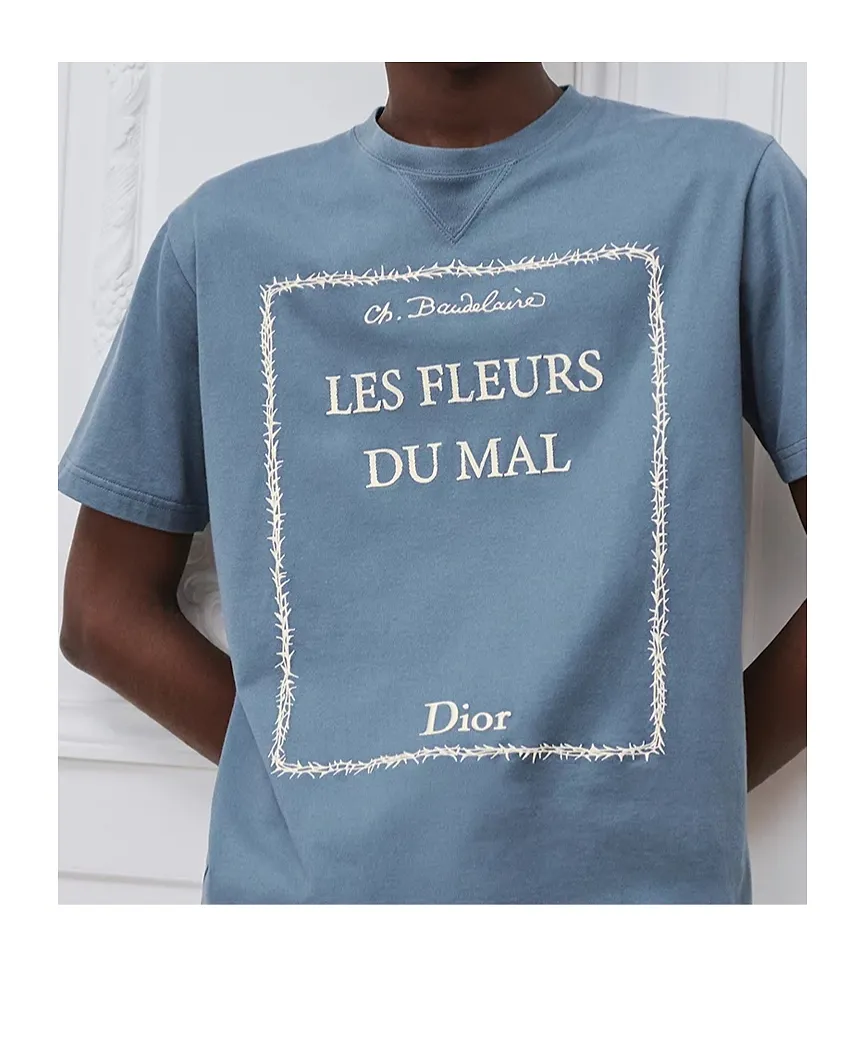 Dior Homme Book Cover Embroidery Relaxed Fit T-Shirt