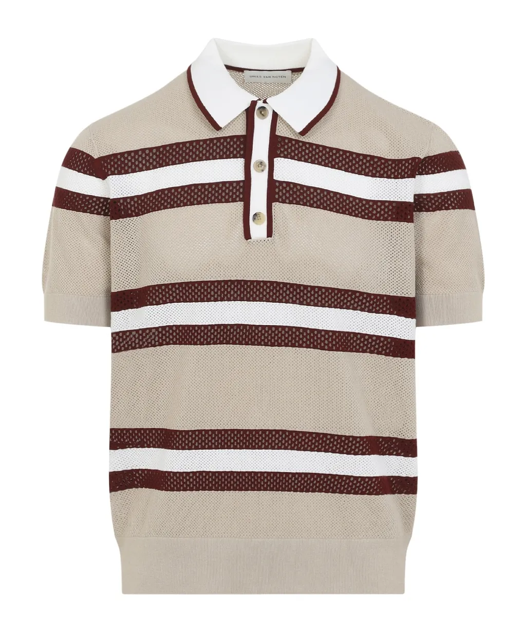 Dries Van Noten Striped Polo Shirt