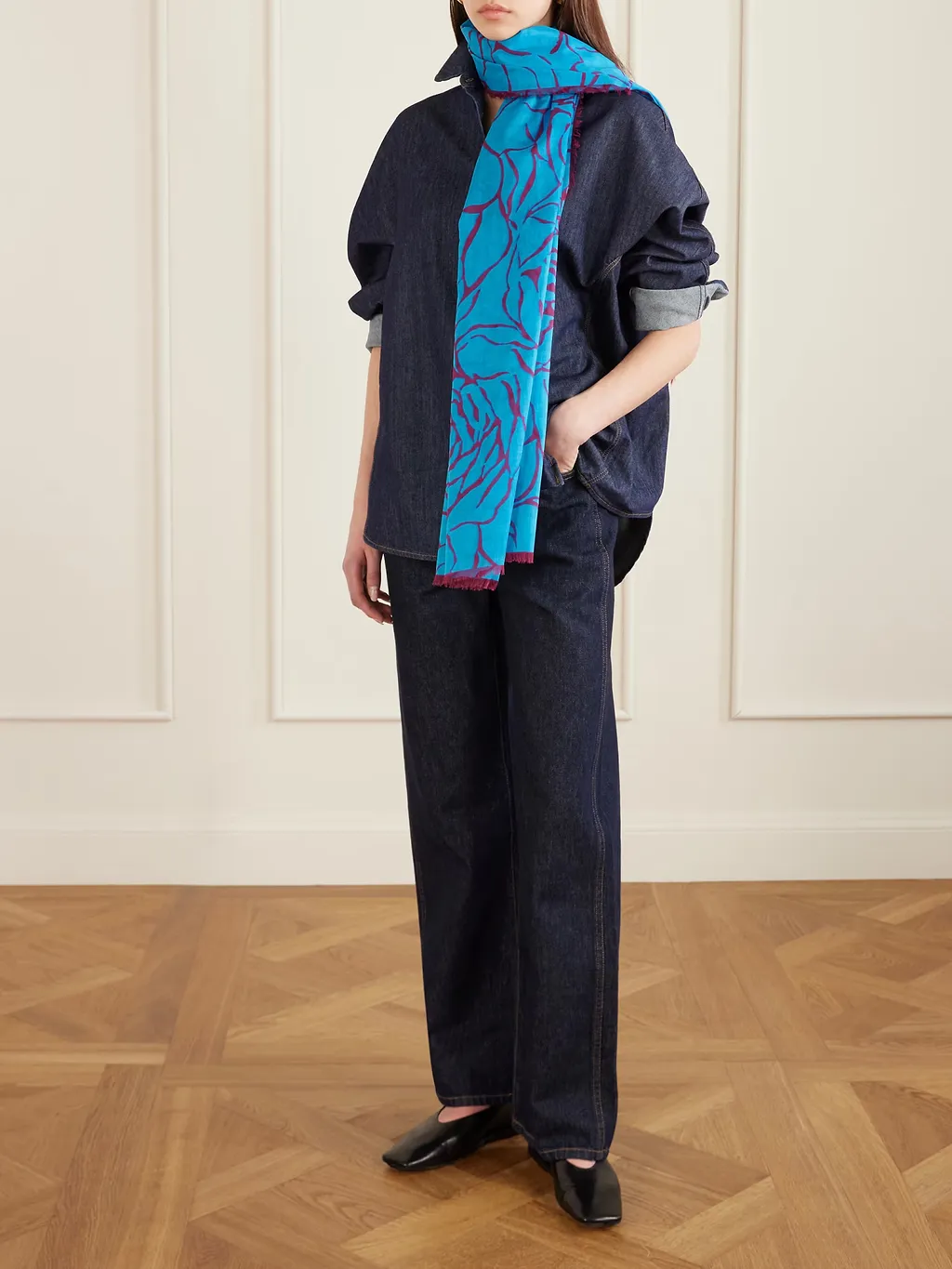 Tassel Print Scarf