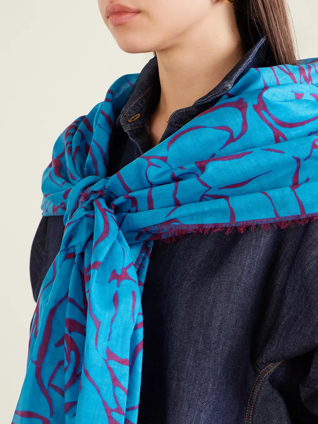 Tassel Print Scarf