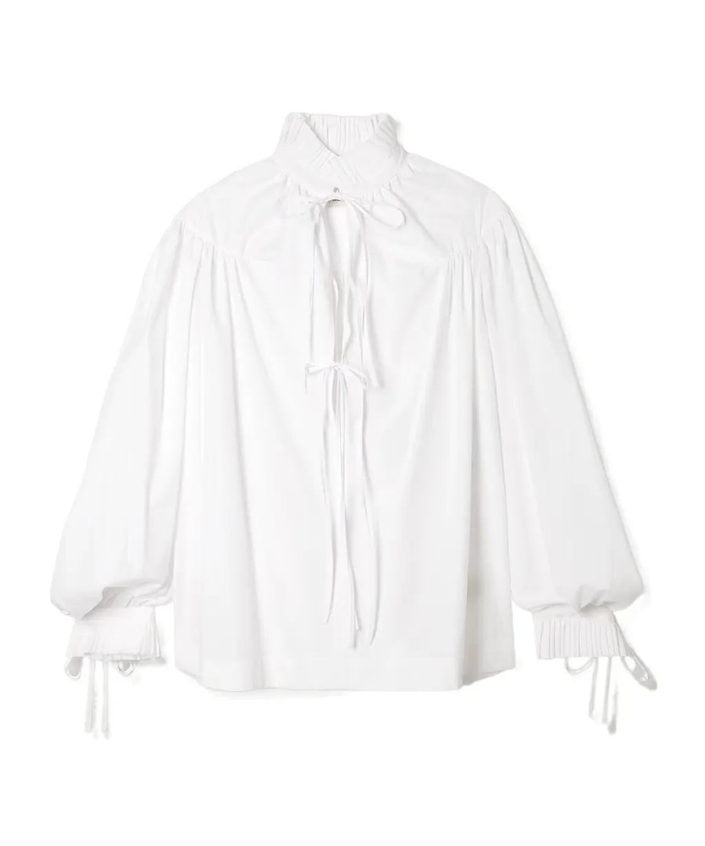 Tie-Up Ruffled Shirt