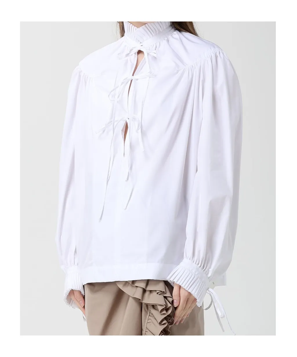 Tie-Up Ruffled Shirt