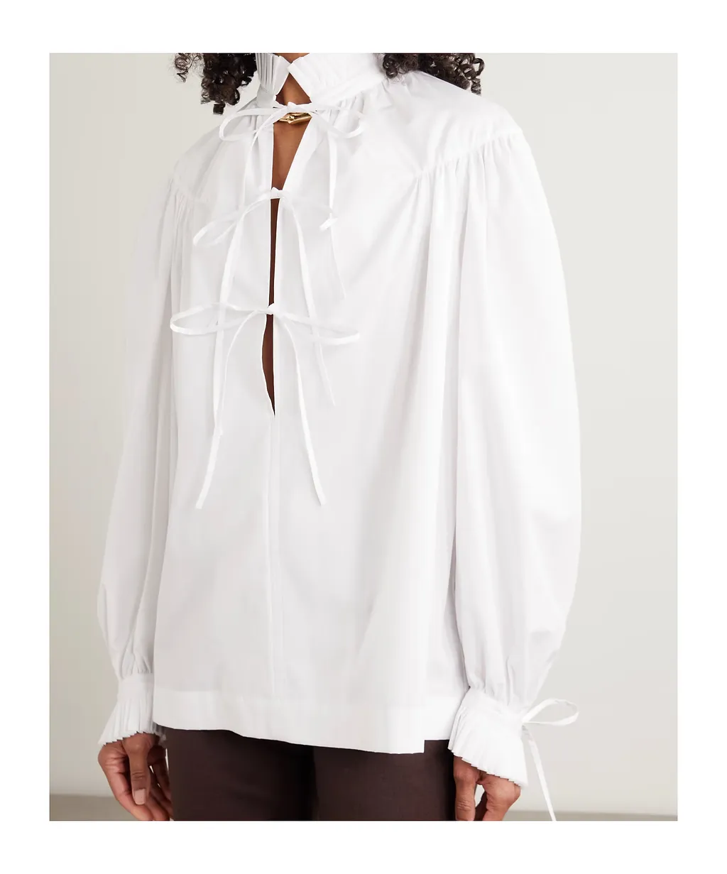 Tie-Up Ruffled Shirt