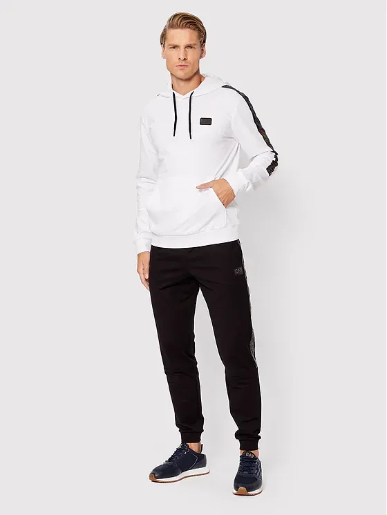 Logo-Tape Drawstring Hoodie