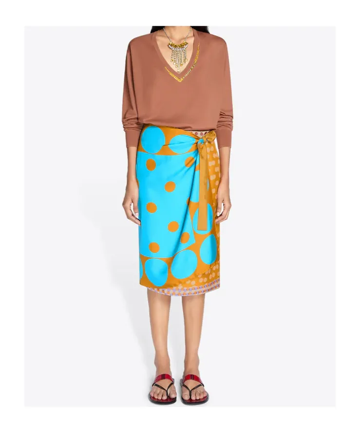 Dries Van Noten Long Wrap Scarf-Skirt