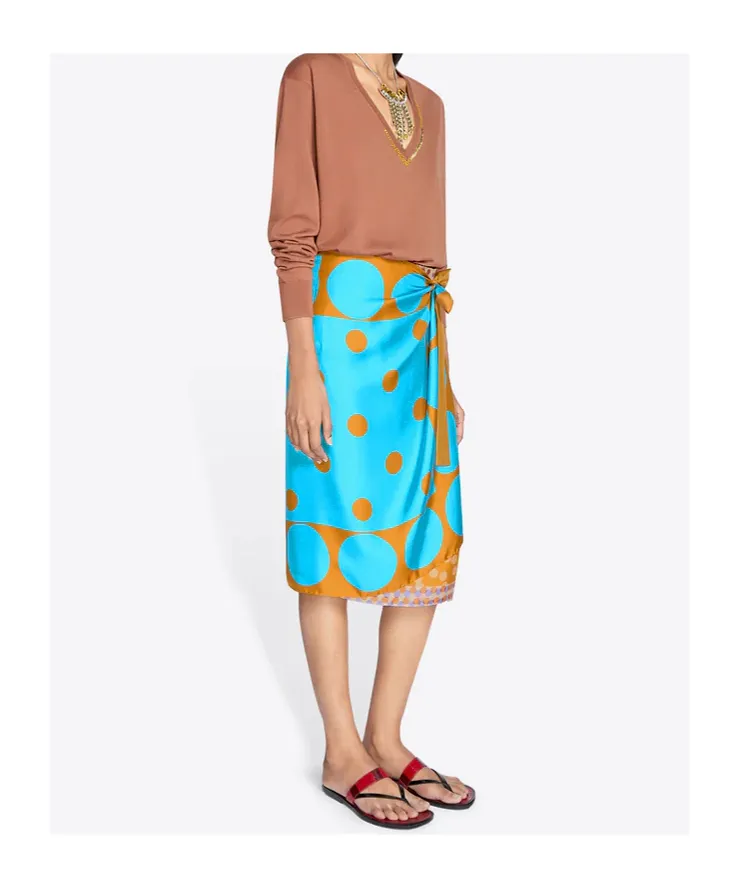 Dries Van Noten Long Wrap Scarf-Skirt