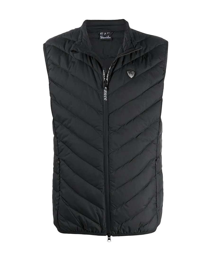Padded Logo Plaque Gilet Jacket