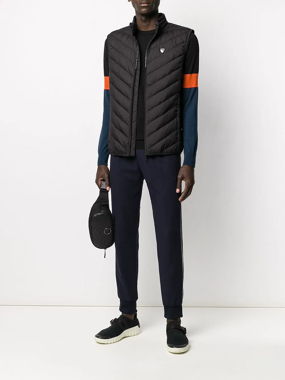 Padded Logo Plaque Gilet Jacket