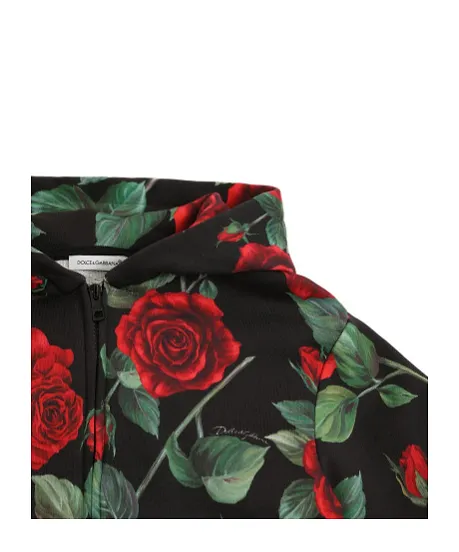 Floral Zipper Hoodie