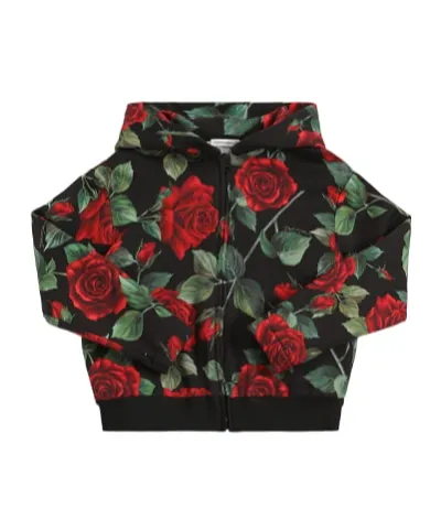 Floral Zipper Hoodie