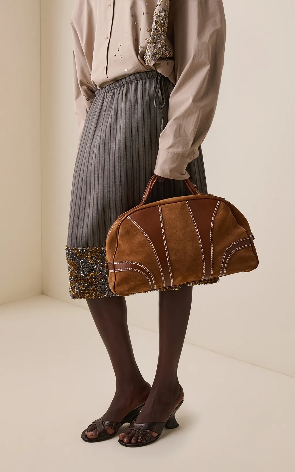 Zippered Shoulder Bag