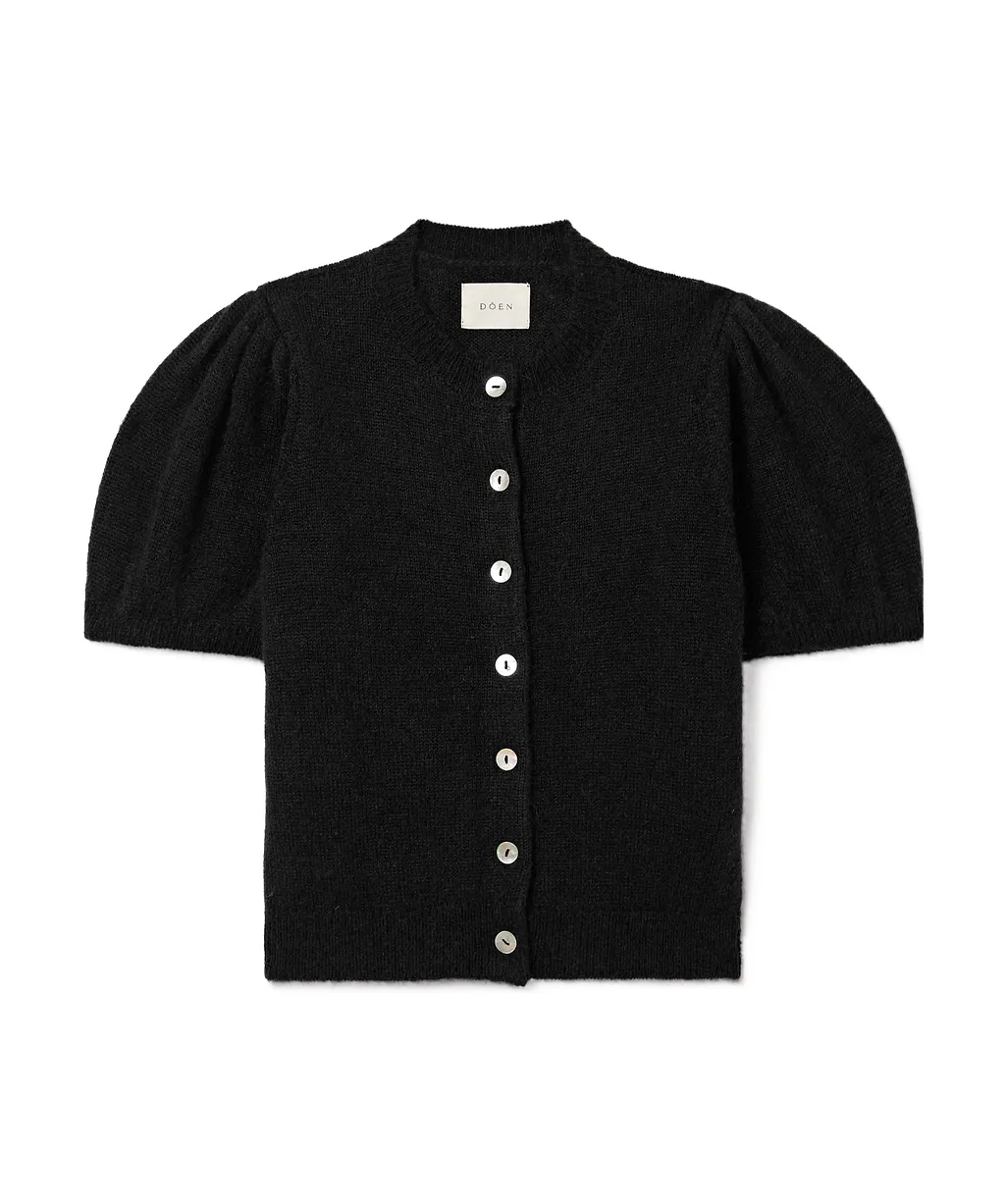 Puff-Sleeve Cardigan