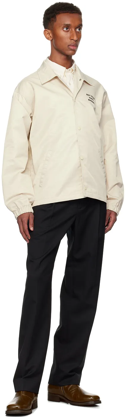 DrÔLe De Monsieur La Vest Slogan Lightweight Button-Up Jacket