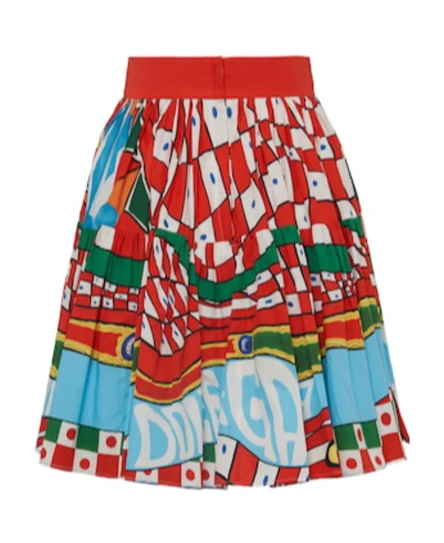 Carretto Printed Miniskirt