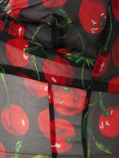 Cherry Print Long Dress