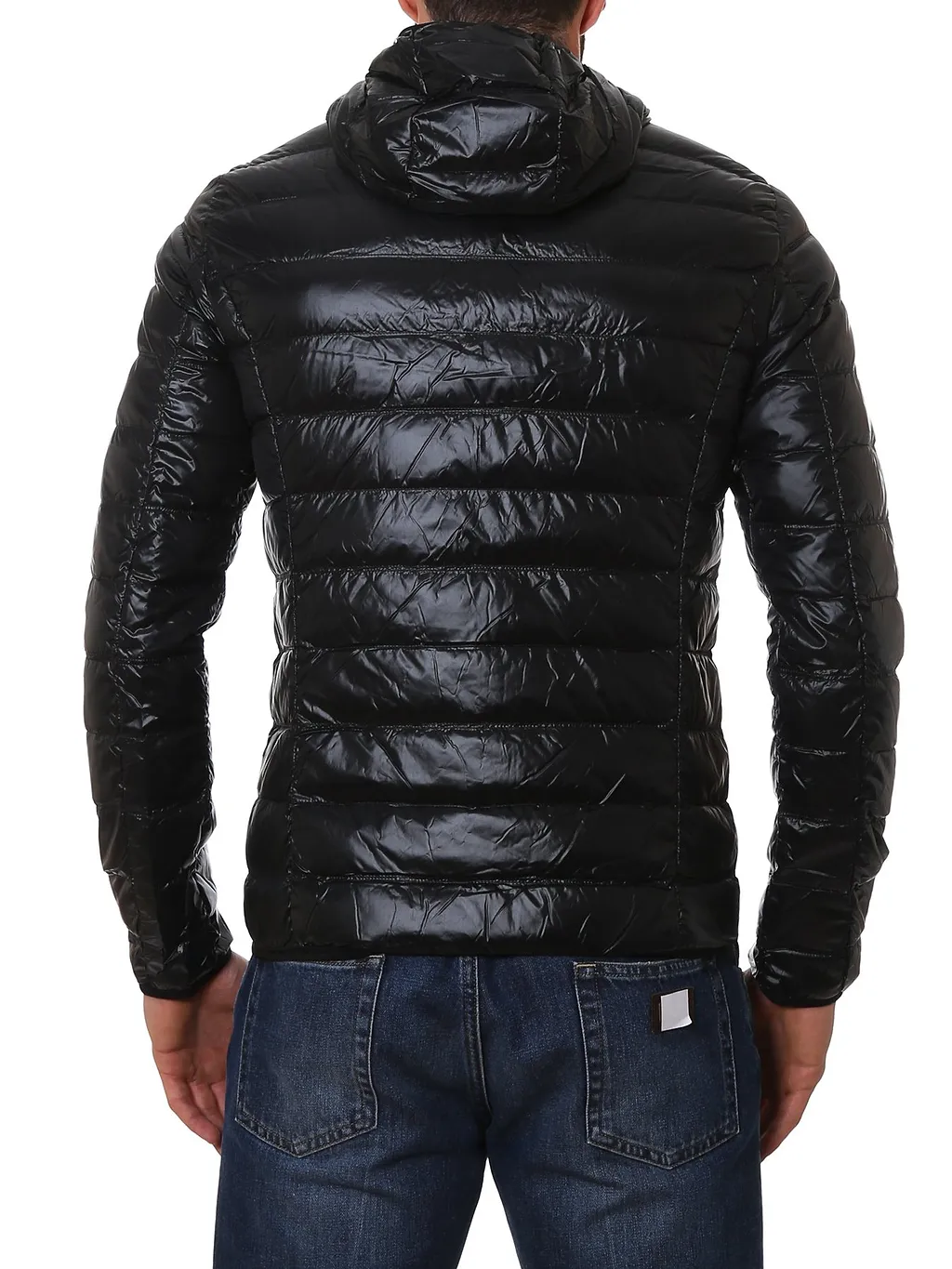 Ea7 Emporio Armani Logo Printed Quilted Down Jacket