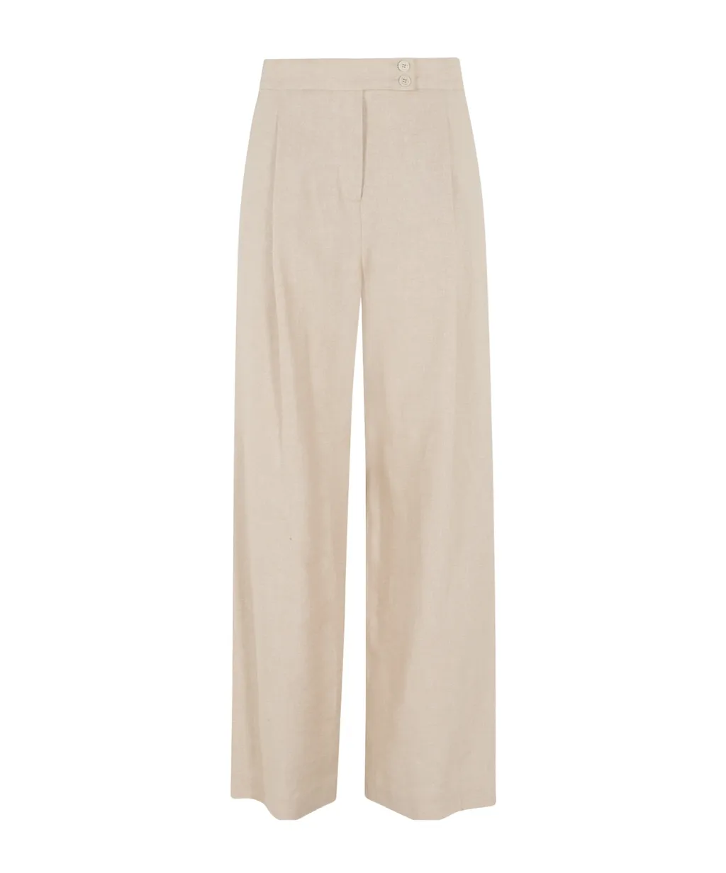 Button-Closure Trousers