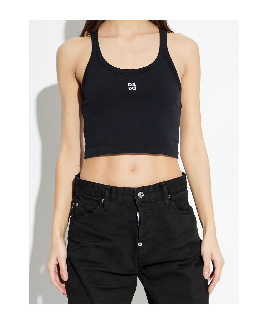 Dsquared2 D2 Logo Embroidered Tank Top