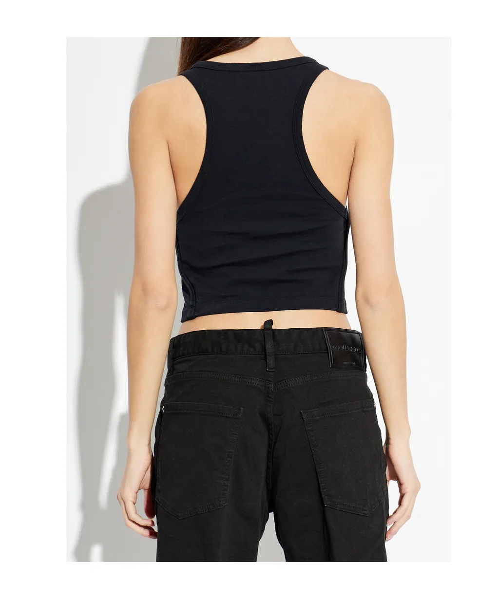 Dsquared2 D2 Logo Embroidered Tank Top