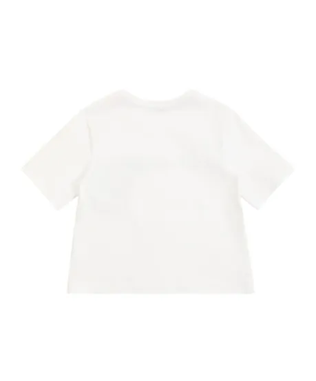 Logo Printed Plain Knitted T-Shirt