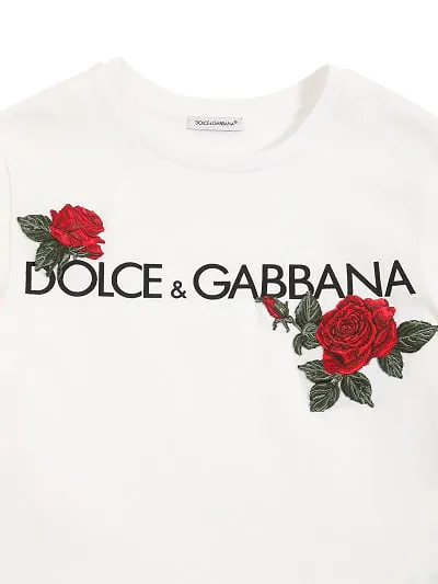 Logo Printed Plain Knitted T-Shirt