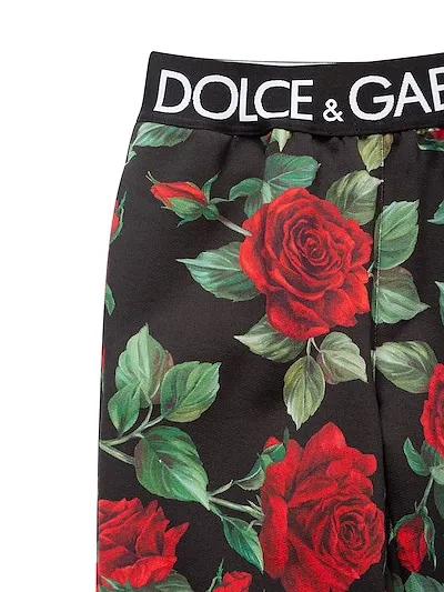 Logo Rose Printed Sweatpants
