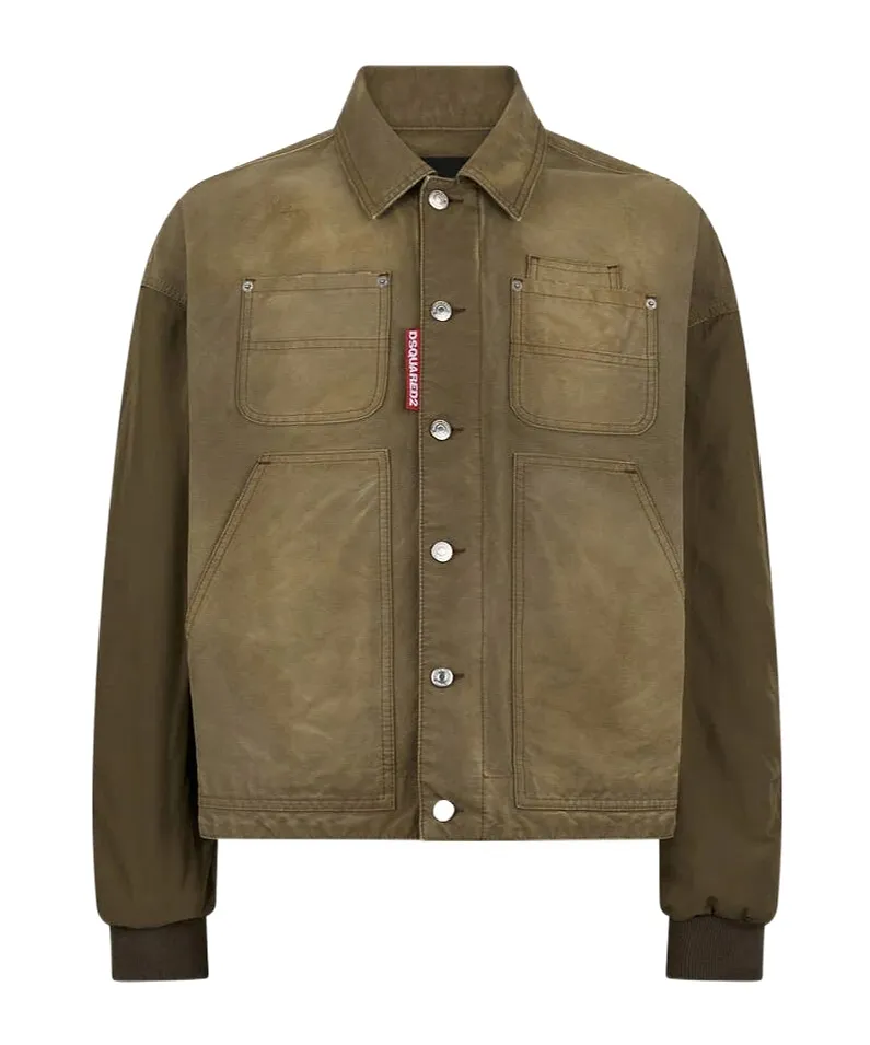Dsquared2 Faded Panel Denim Jacket