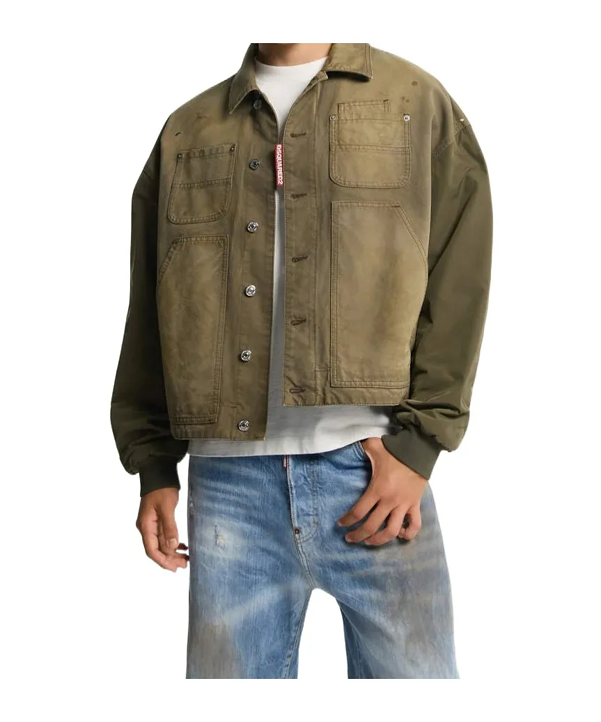 Dsquared2 Faded Panel Denim Jacket