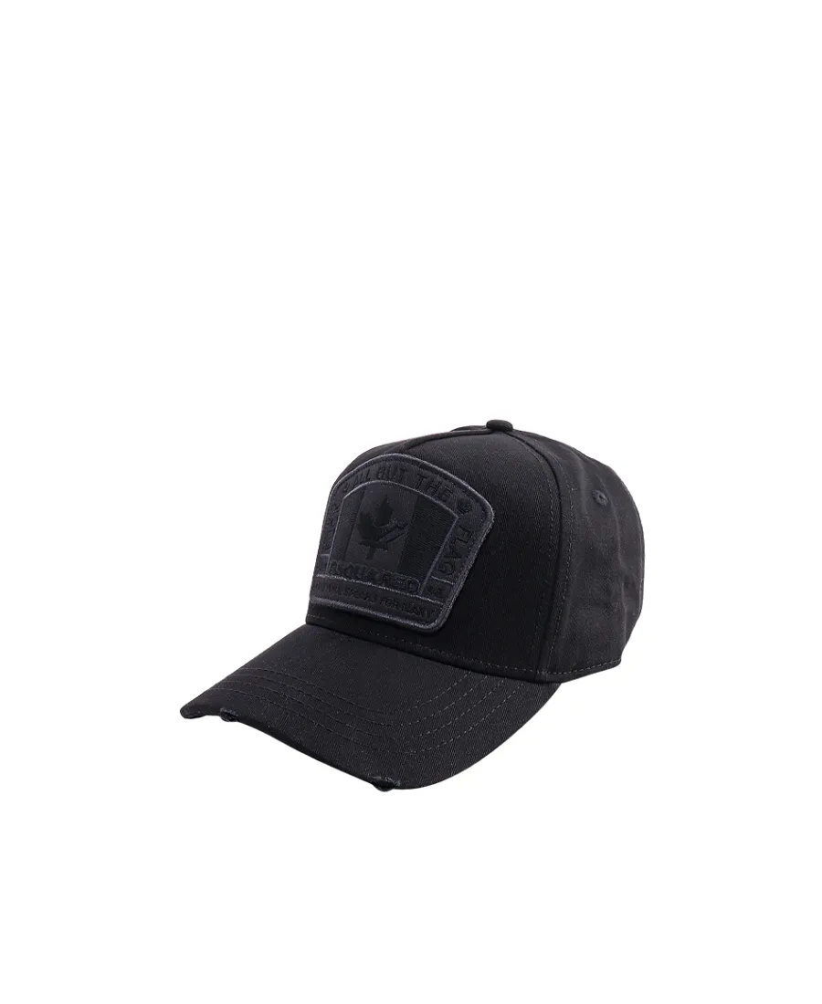 Dsquared2 Flag Patch Distressed Baseball Cap