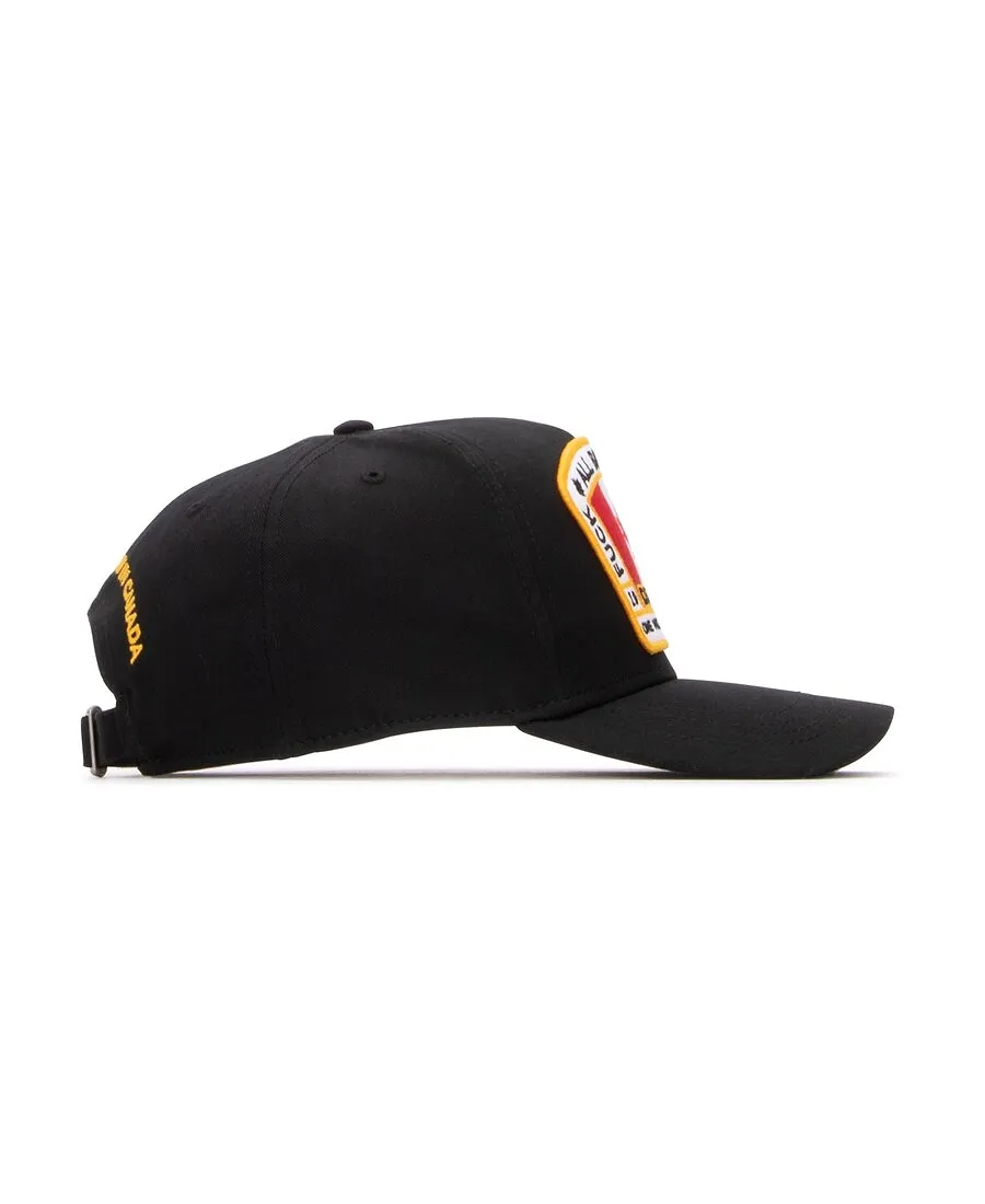 Dsquared2 Flag Patch Distressed Baseball Cap