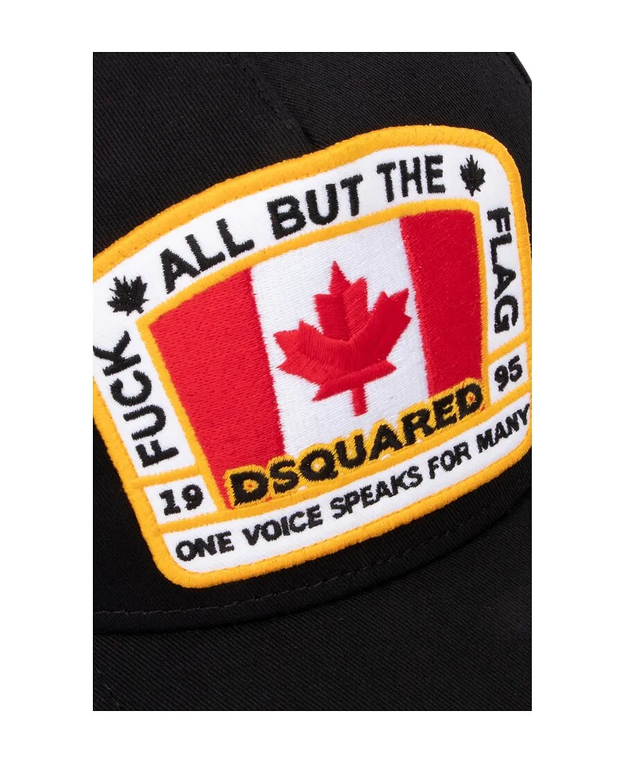 Dsquared2 Flag Patch Distressed Baseball Cap