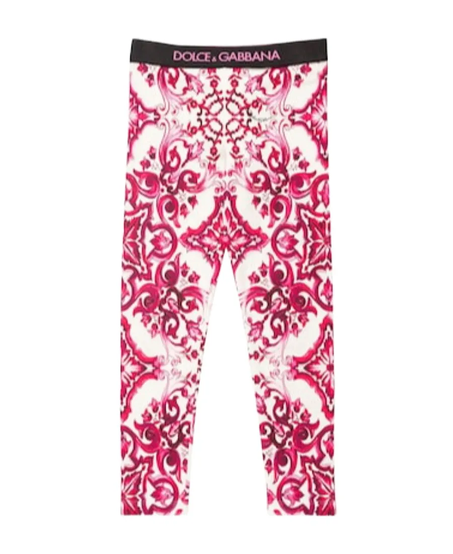 Majolica Printed Cotton Leggings