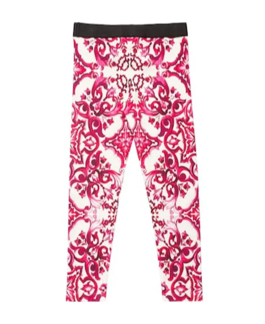 Majolica Printed Cotton Leggings