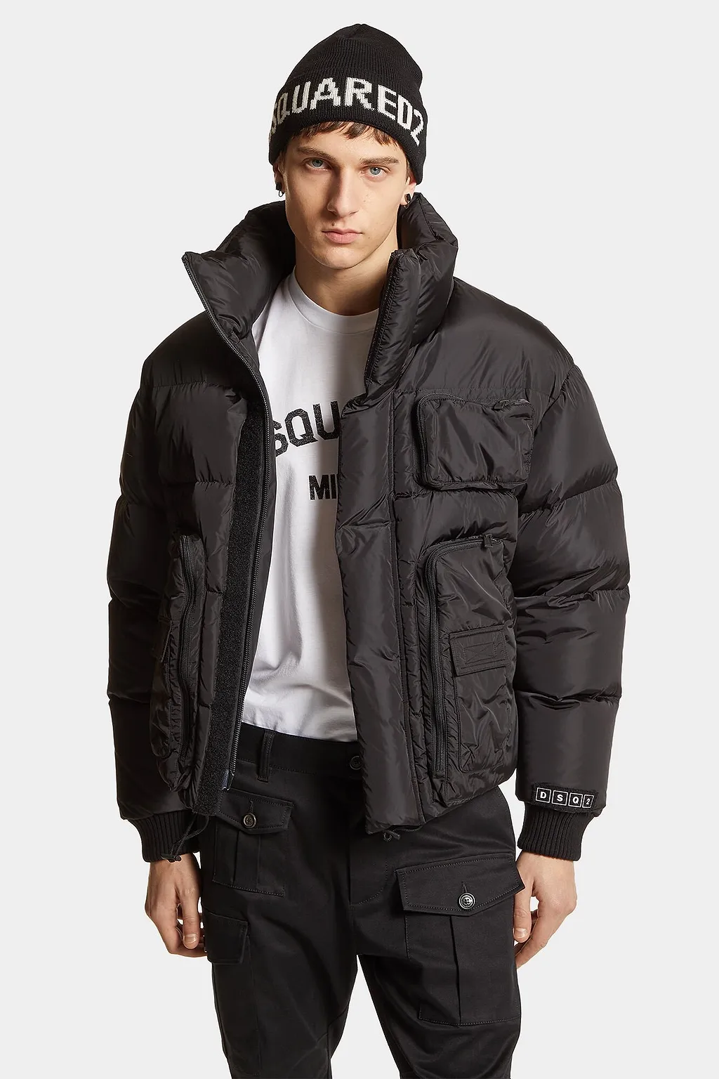 Dsquared2 High-Neck Quilted Puffer Jacket