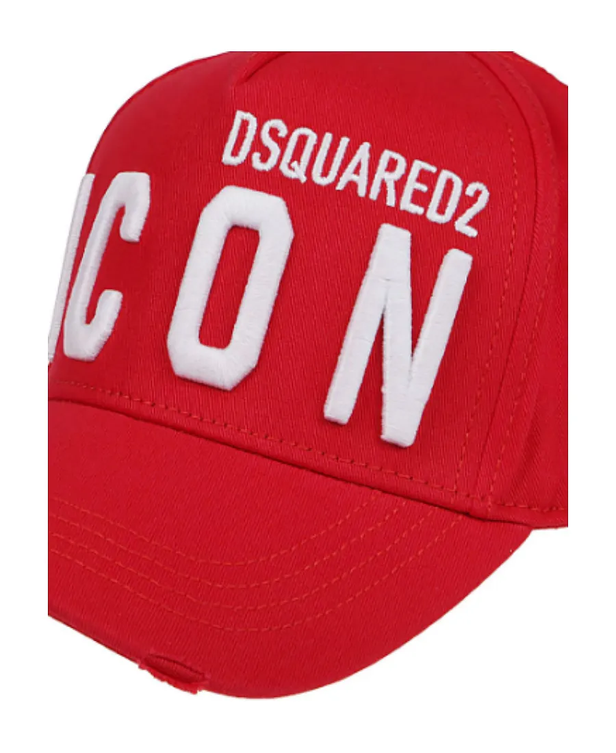 Dsquared2 Icon Logo Embroidered Distressed Baseball Cap