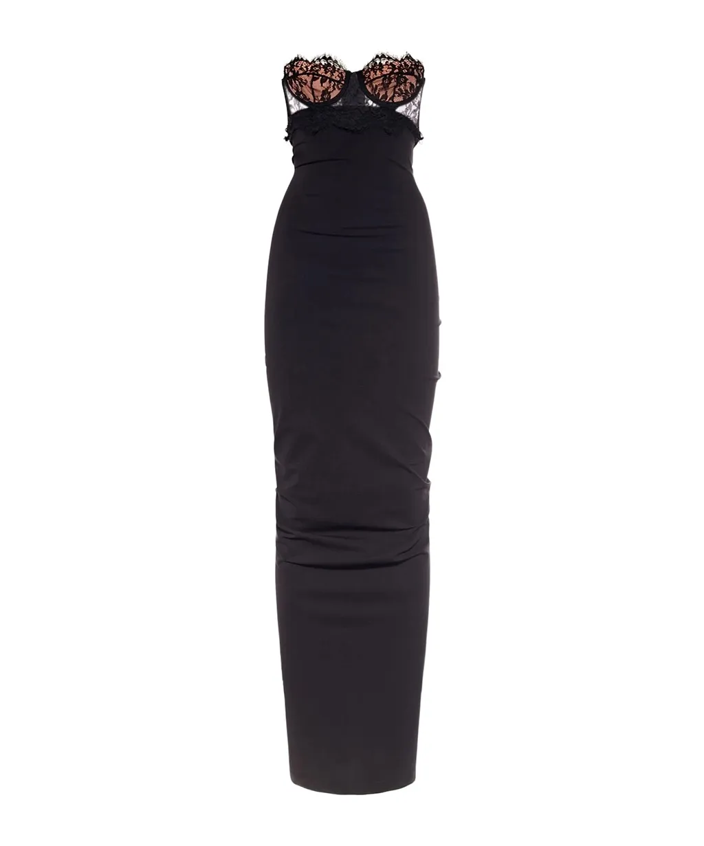 Plain Jersey Strapless Dress