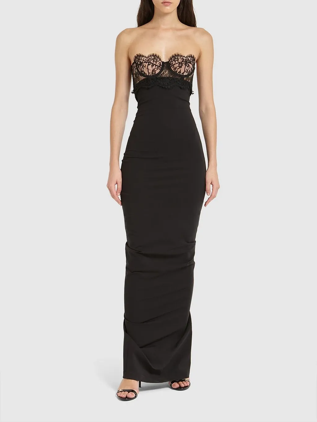 Plain Jersey Strapless Dress