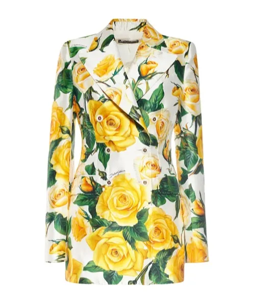 Rose Printed Suit Coat